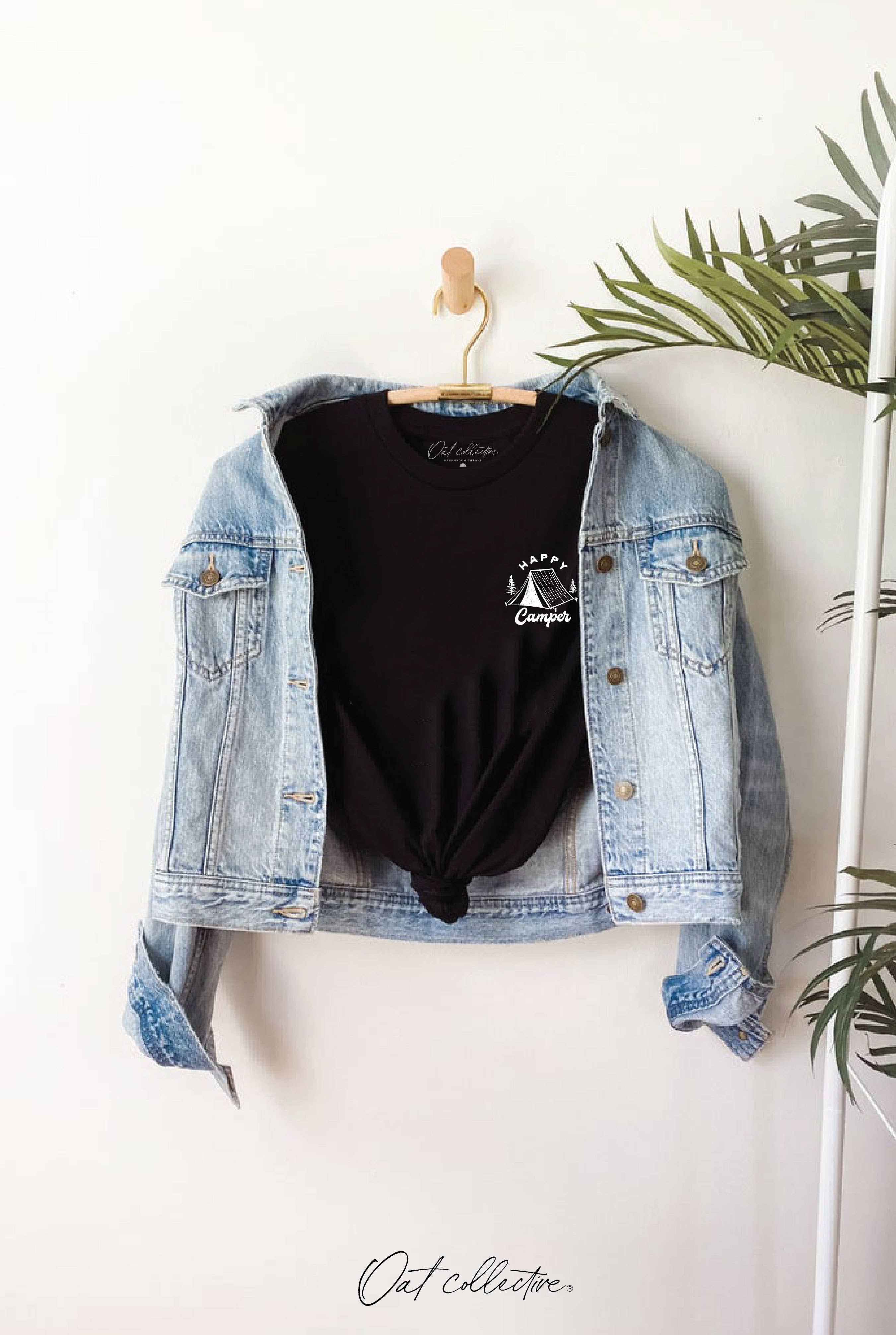 OAT COLLECTIVE - Wholesale Screen Printed T-Shirt - Women's - HAPPY CAMPER Graphic T-shirt3