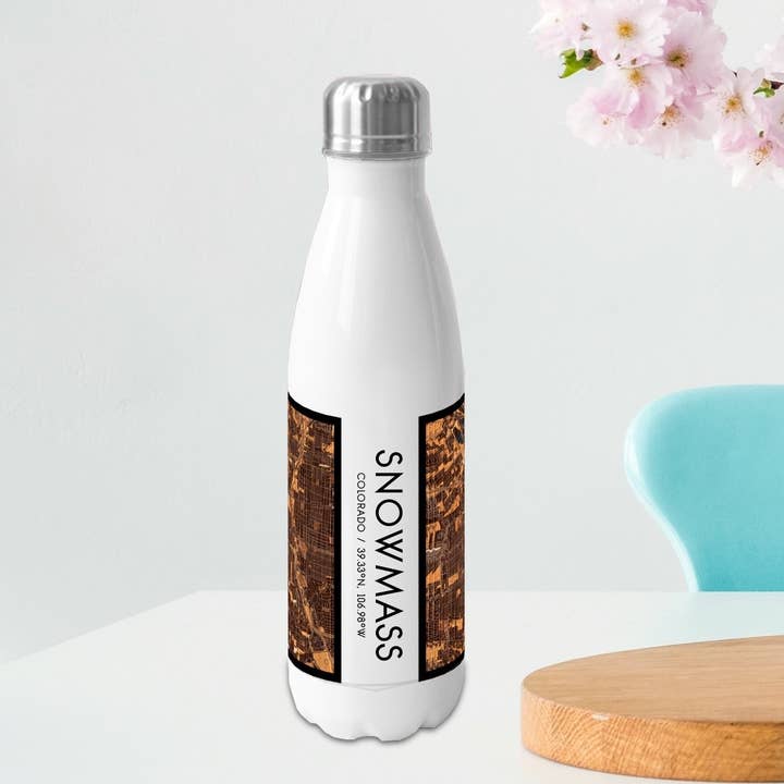 Snowmass CO Karta Isolerad Flaska i Ember för wholesale av JACE.design