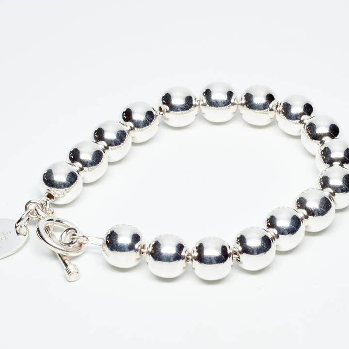 8MM Sterling Zilveren Kralen Armband voor wholesale door Renata Rubio 92.5