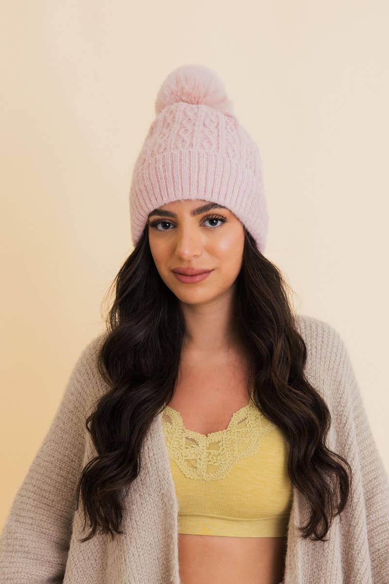 Leto Accessories - Wholesale Beanie - Women's - Cable Knit Cuffed Beanie 💕2