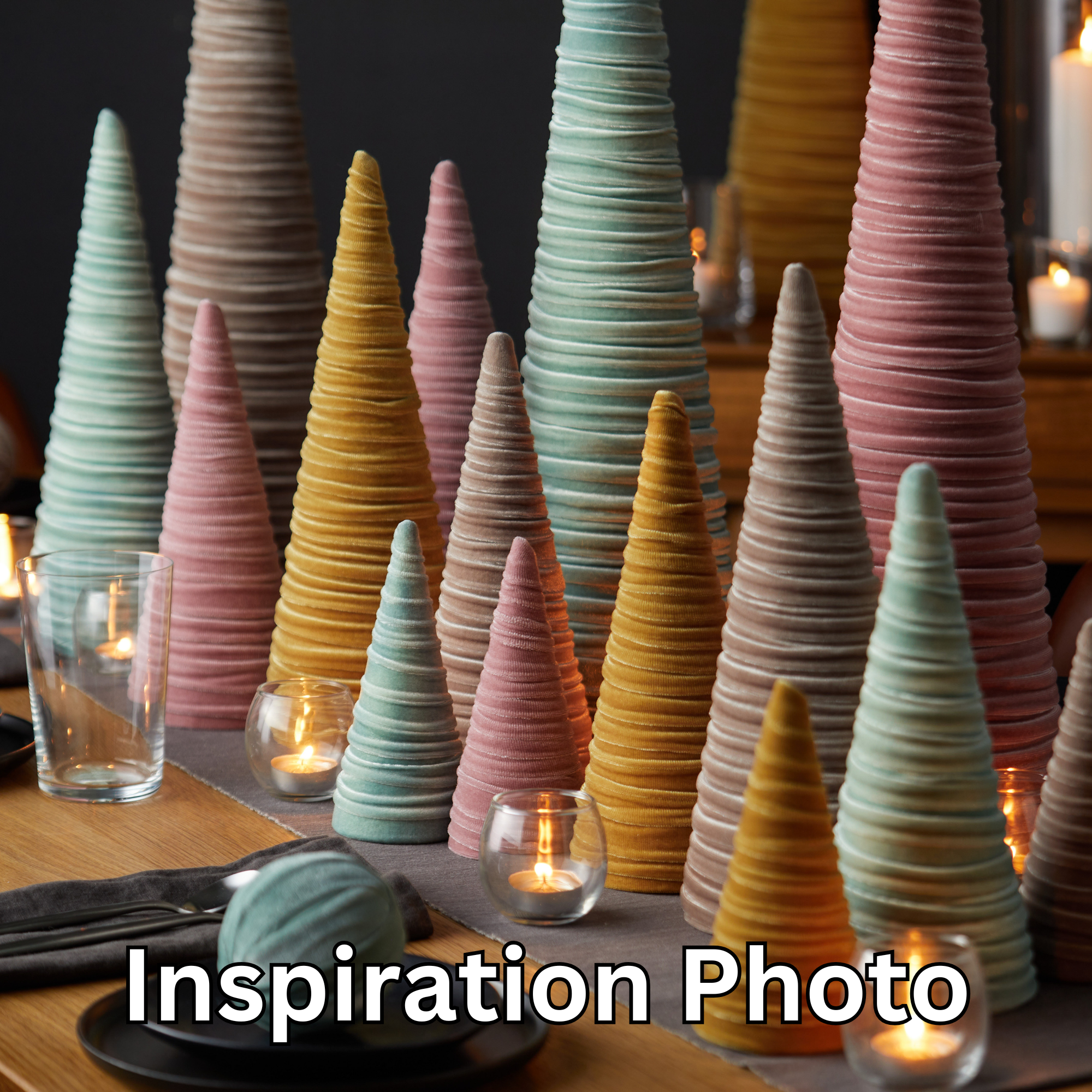 Your Heart's Content - Wholesale Decorative Tabletop Object - Trees Velvet Medium, Spring Accent Tablescape, Valentines8