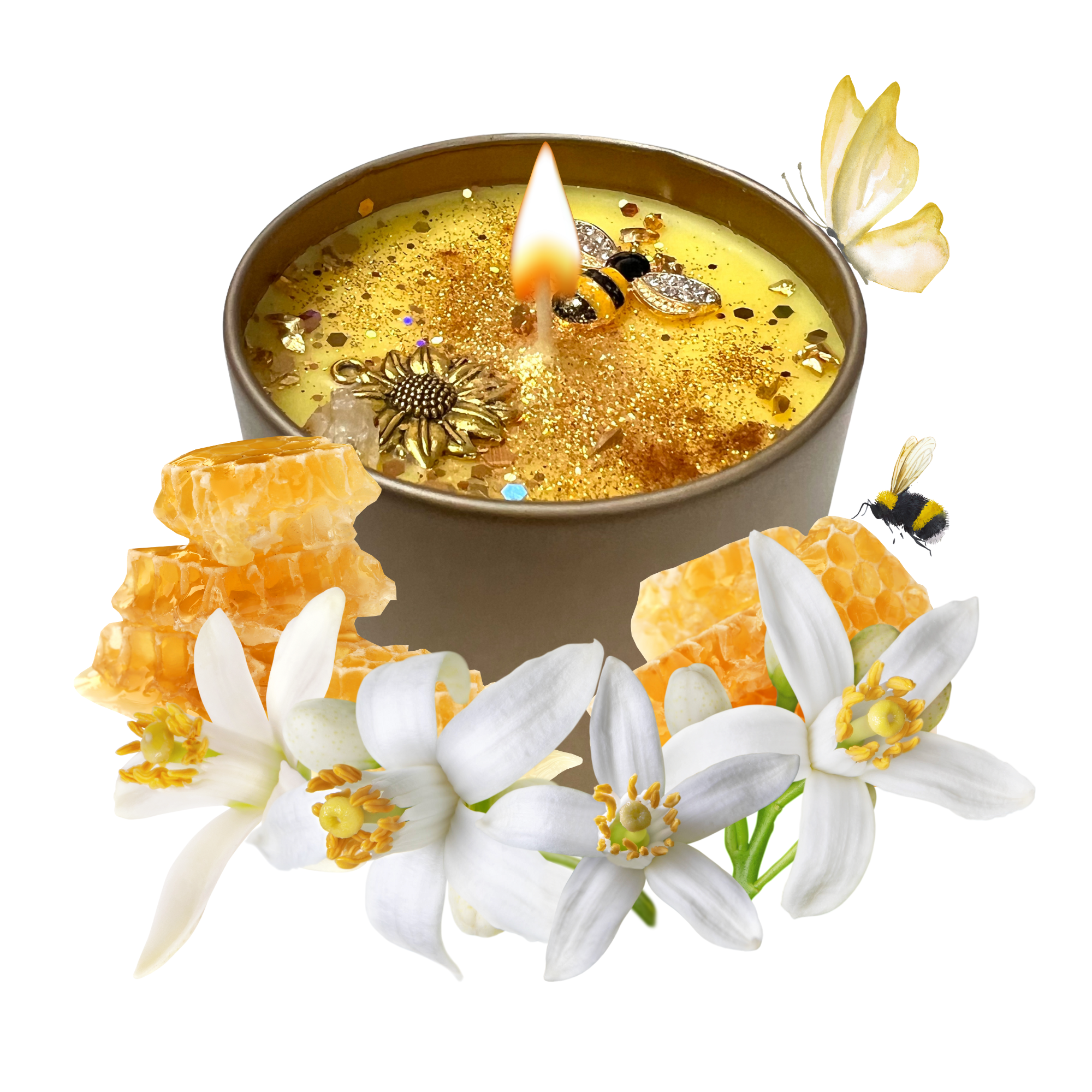 Gold Oshun Spiritual Offering Magic Candle for wholesale on Faire8