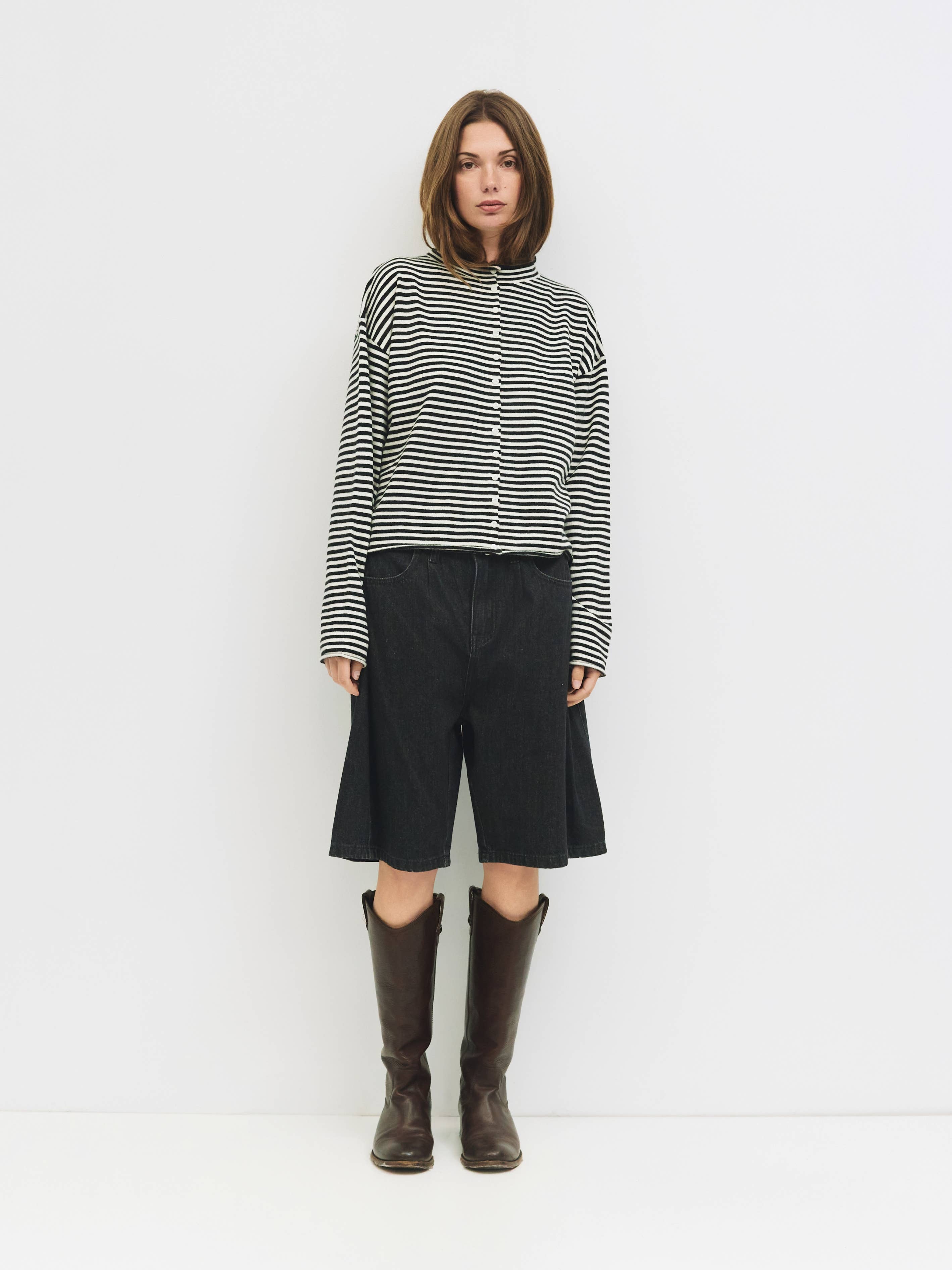 MOD REF - Wholesale Cardigan - Women's - The Elisa Cardigan | Striped Button-Down Cardigan27
