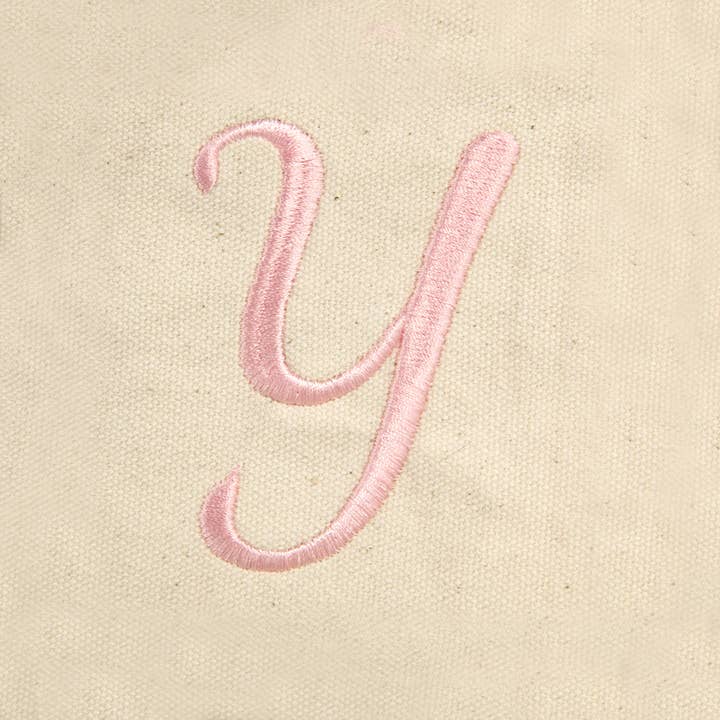 Dalix - Wholesale Tote Bag - Women's - DALIX Monogram Tote Bag Womens Open Top Pink Letter A-Z77