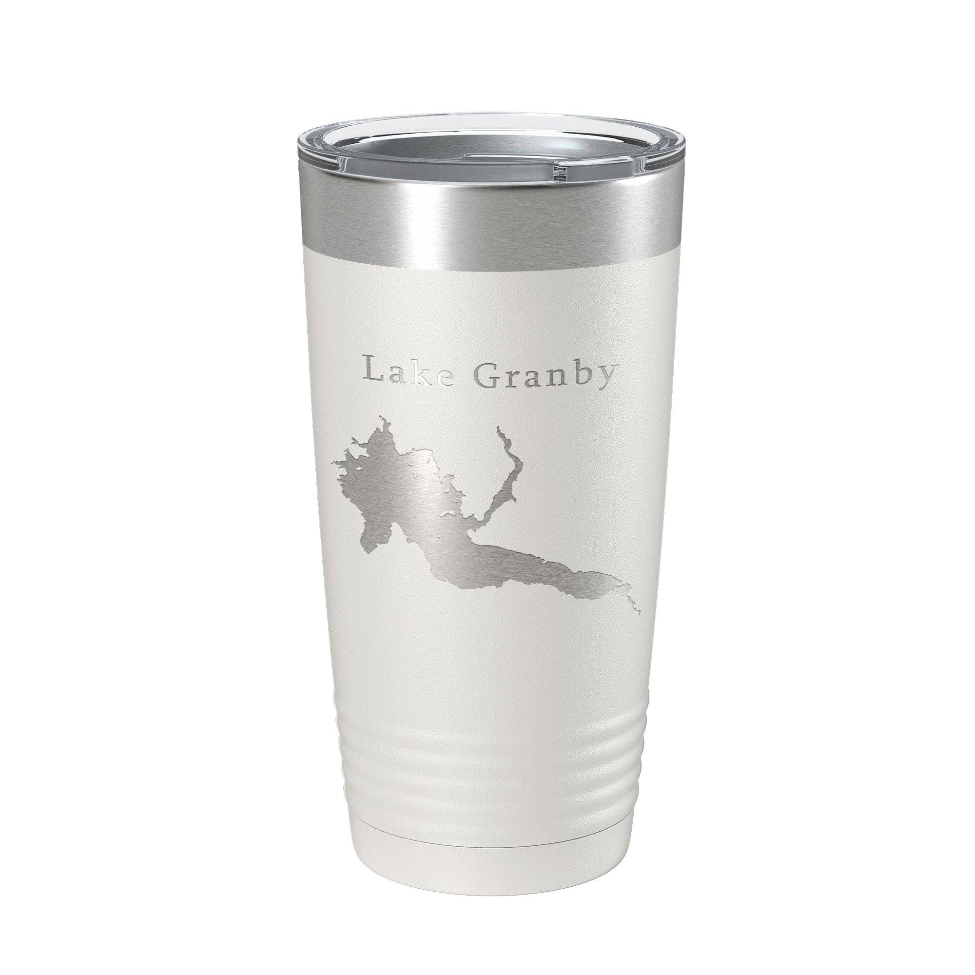 CarveBright - Wholesale Insulated Mug/Tumbler - Lake Granby Map Tumbler Travel Mug Insulated Laser Engraved Coffee Cup Colorado 20 oz1