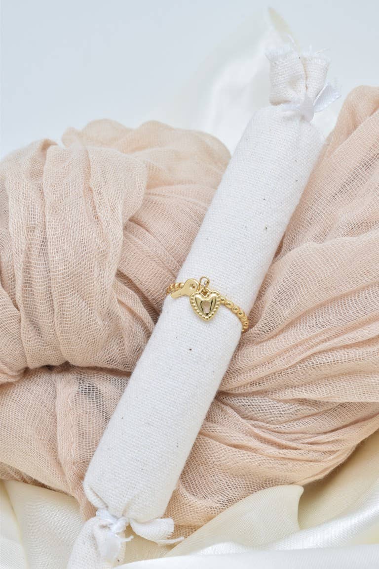 Kapyco - Wholesale Band/Stacked Ring - Fine heart key ring in stainless steel - BG310277