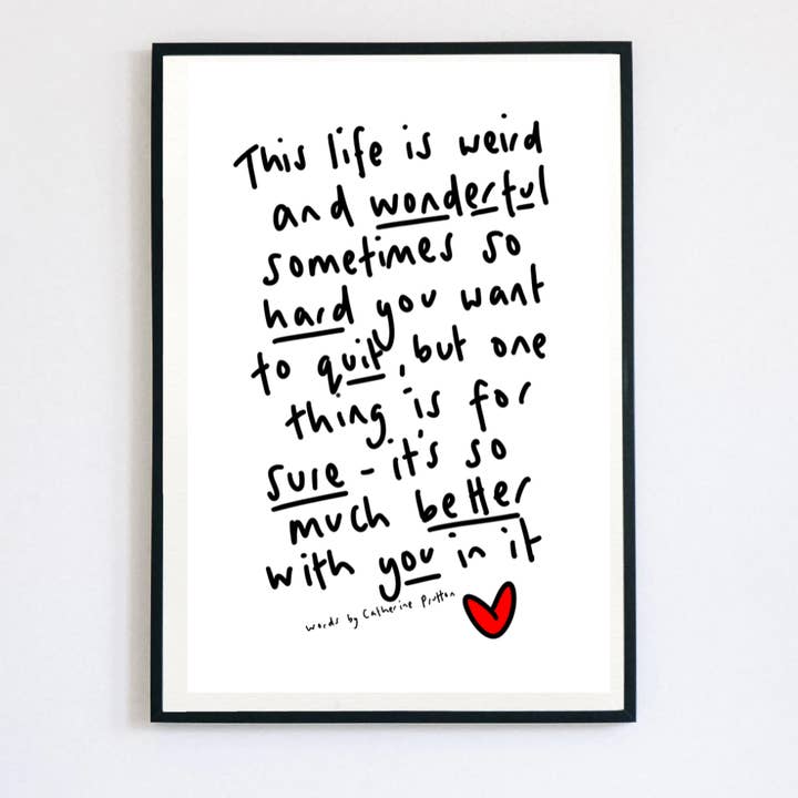 Vreemd & Wonderbaarlijk – Handgeschreven Gedichtbrief Over Liefde voor wholesale door Words by Catherine Prutton