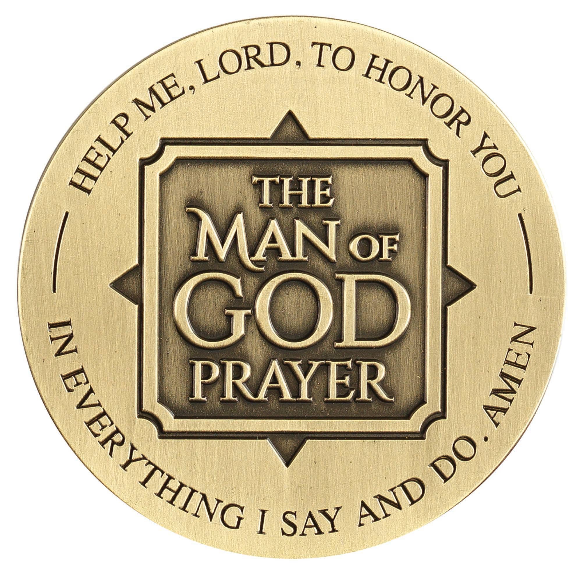 Dicksons - Vendita all'ingrosso Biglietti religiosi - Clip Visiera Uomo Di Dio Preghiera Metallo 2"1