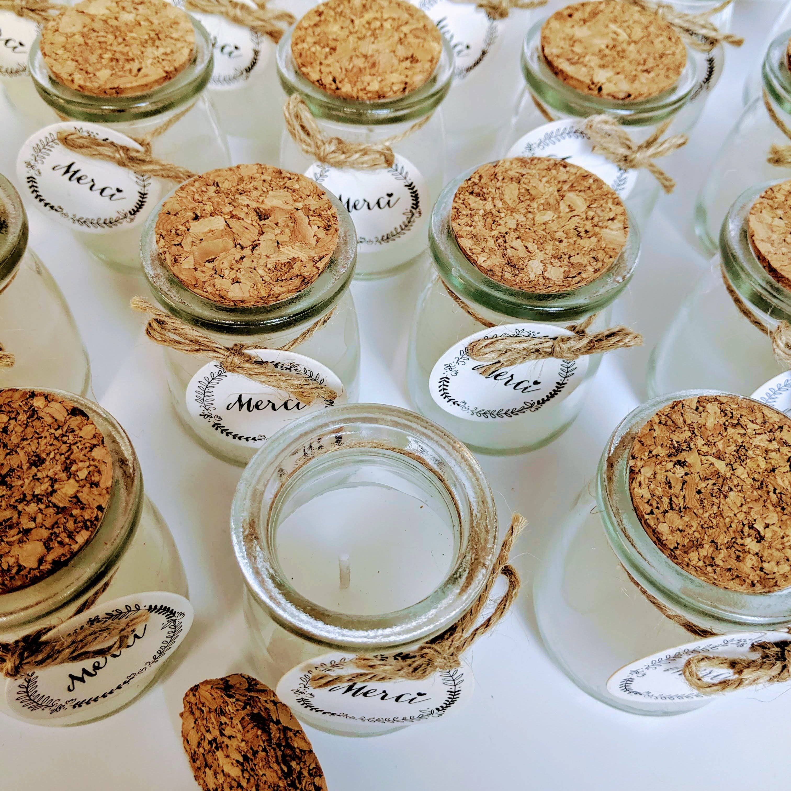 Te Whaka – wholesale Burkljus – Set med 24 MERCI-ljus | Gästgåvor för bröllop och konfirmation1