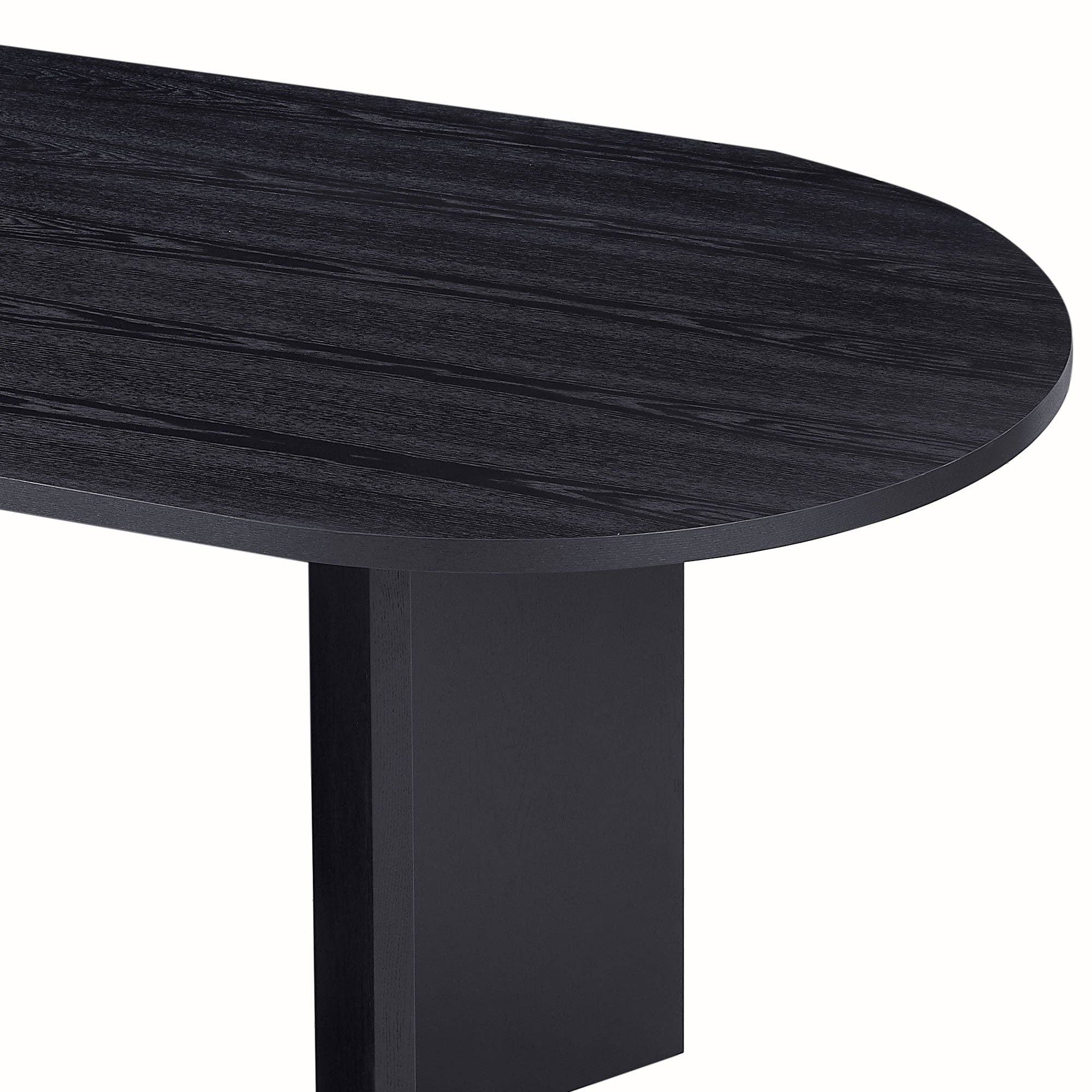 Black Mid-Century Modern Wood Dining Table for Kitchen&Living Room for wholesale on Faire8