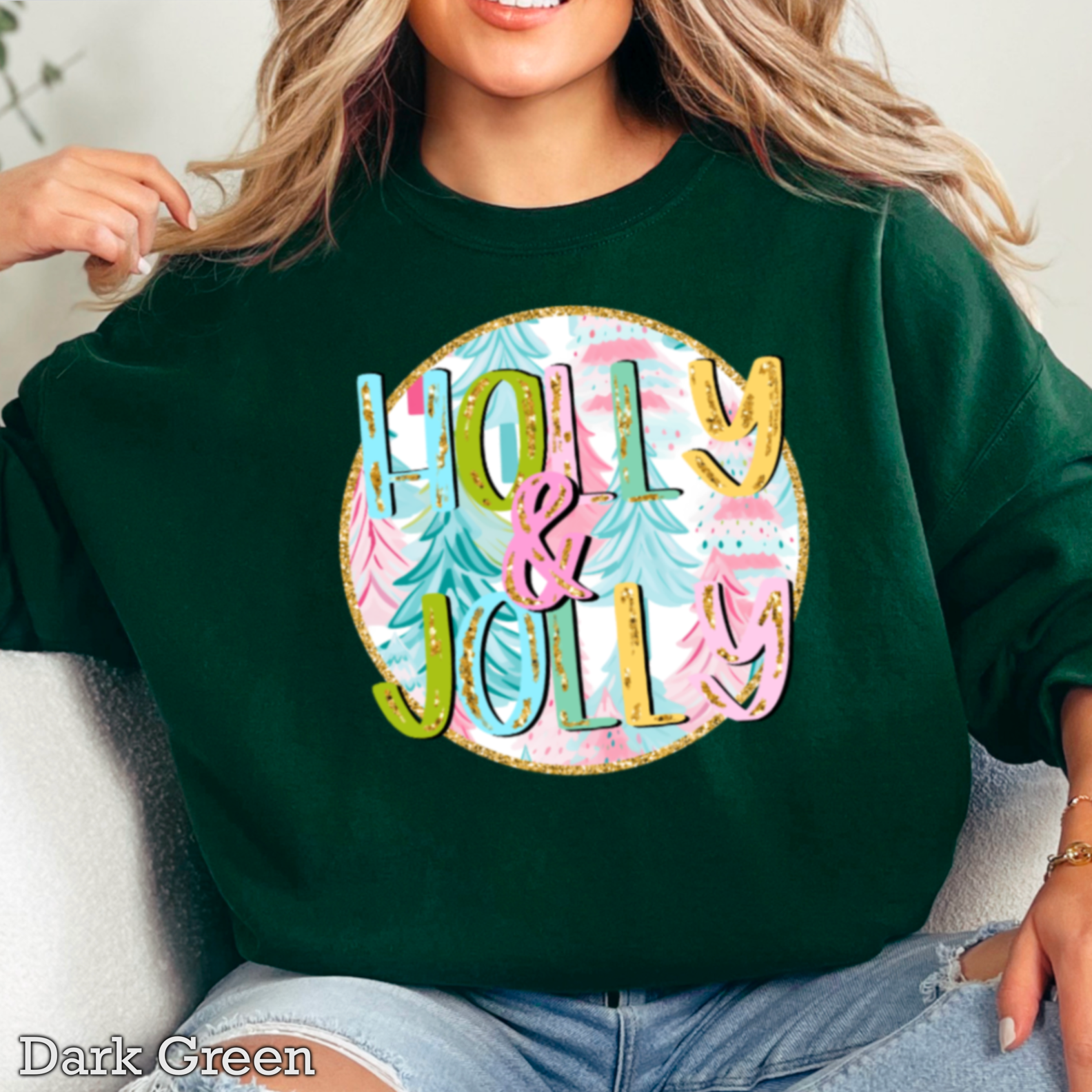 Shoppe SHC – wholesale Graphic sweatshirt – Women’s – Holly And Jolly Christmas Graphic Sweatshirt Women’s3