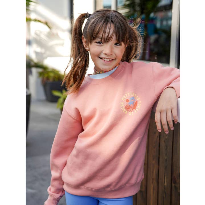 Port 213 - Wholesale Sweatshirt - Kids - Kids Sun & Waves Crewneck Sweatshirt-Rose-Girls, Boys4