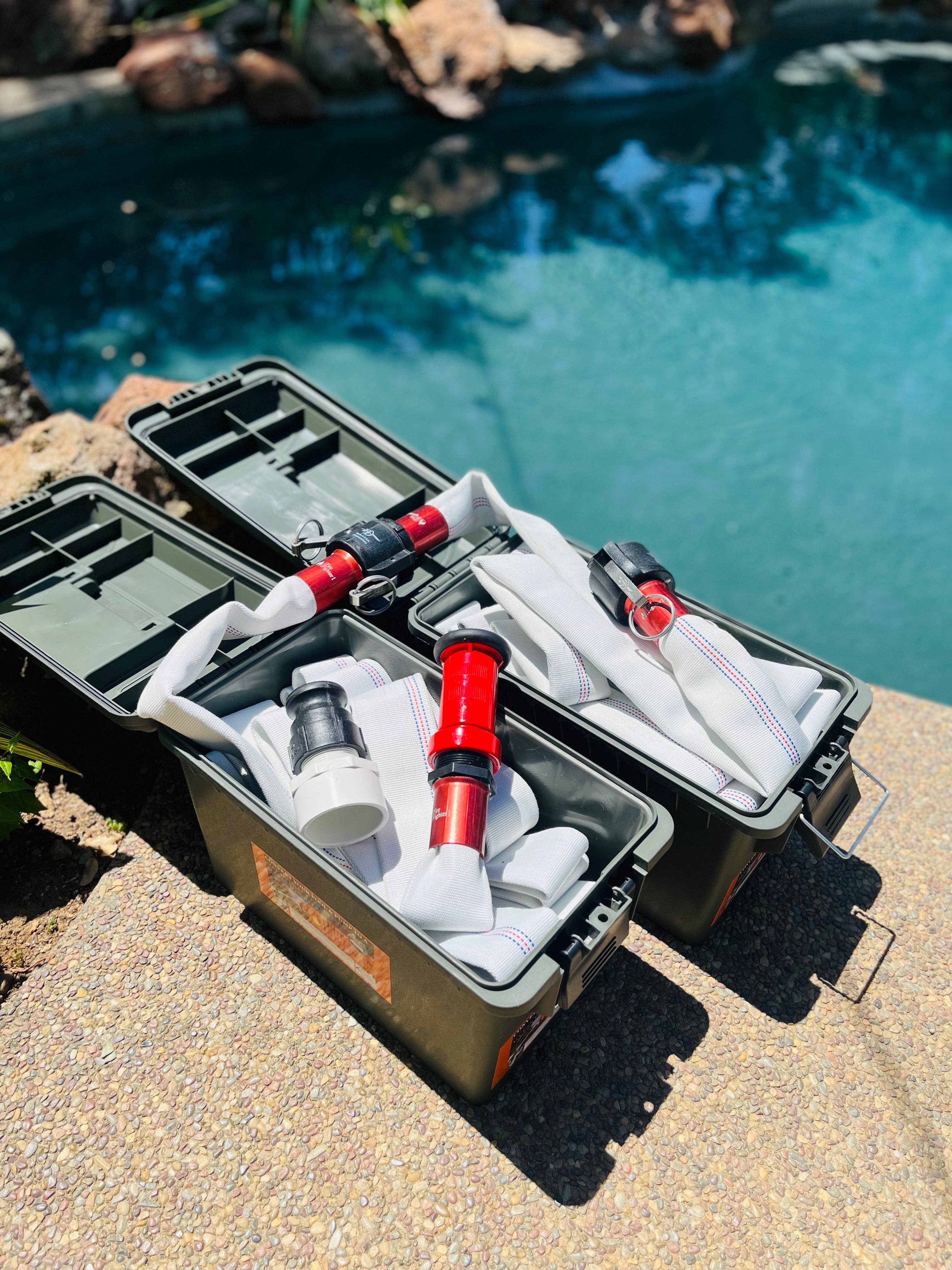 FireFighter1 - Wholesale Sporting Accessories - 50ft FireFighter1 Fire Hose For Quick Pool Water Access6