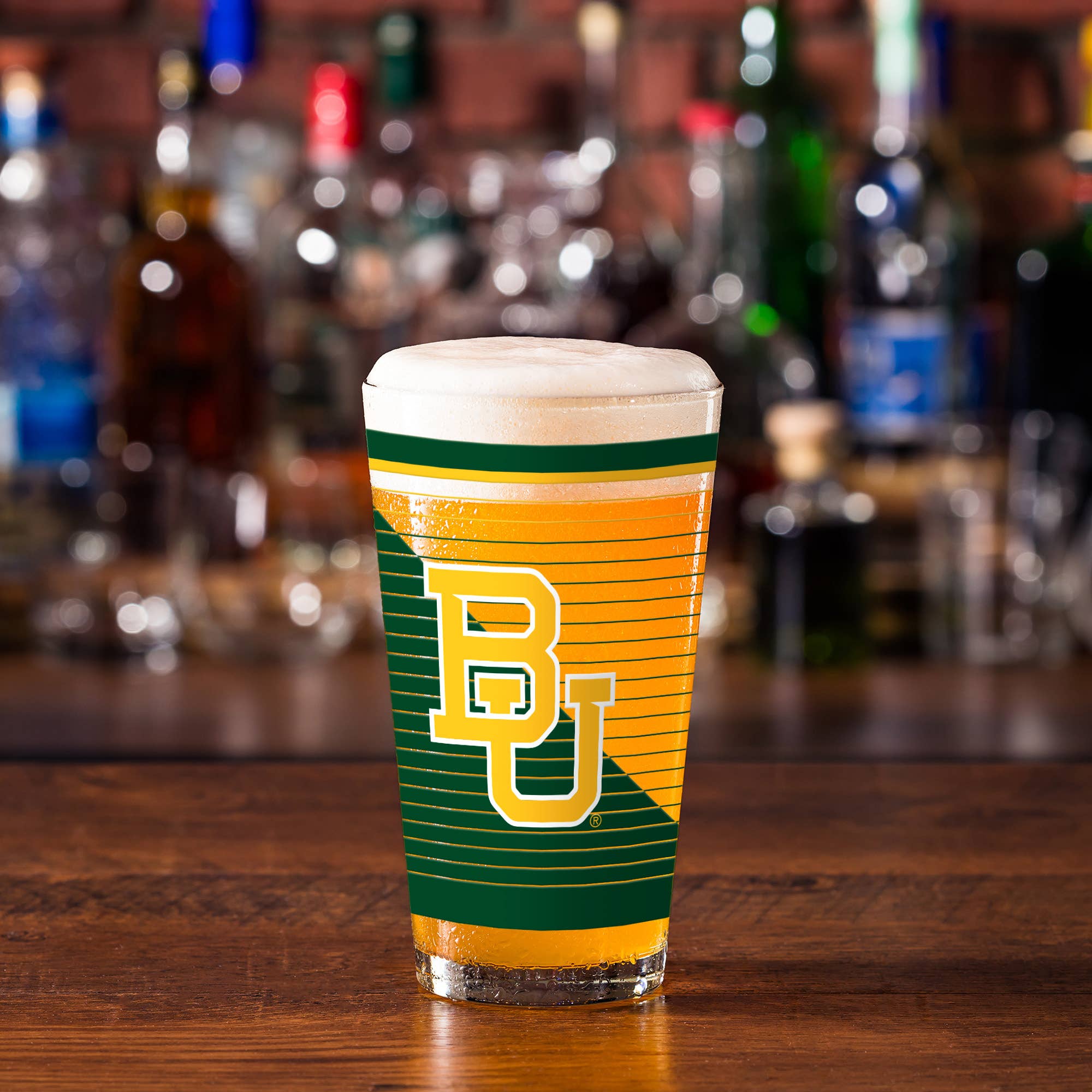 Rico Industries - Vente Verre/chope à bière - Verre à pinte de 16 oz NCAA Baylor Bears1