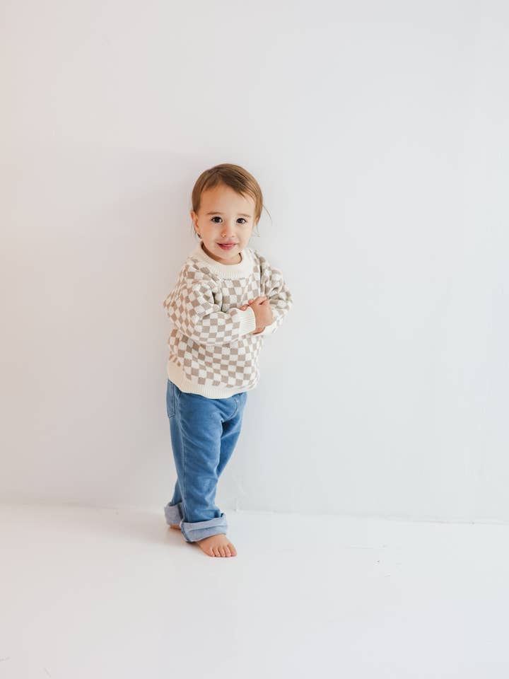 Celebrate Your Tribe - Wholesale Knit Sweater - Kids - Checker Knit Sweater3