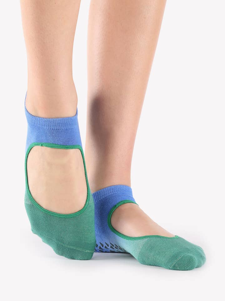Women's Nina Strap Grip Sock– No Slip Cotton Blend for Pilates & Barre for wholesale by Pointe Studio