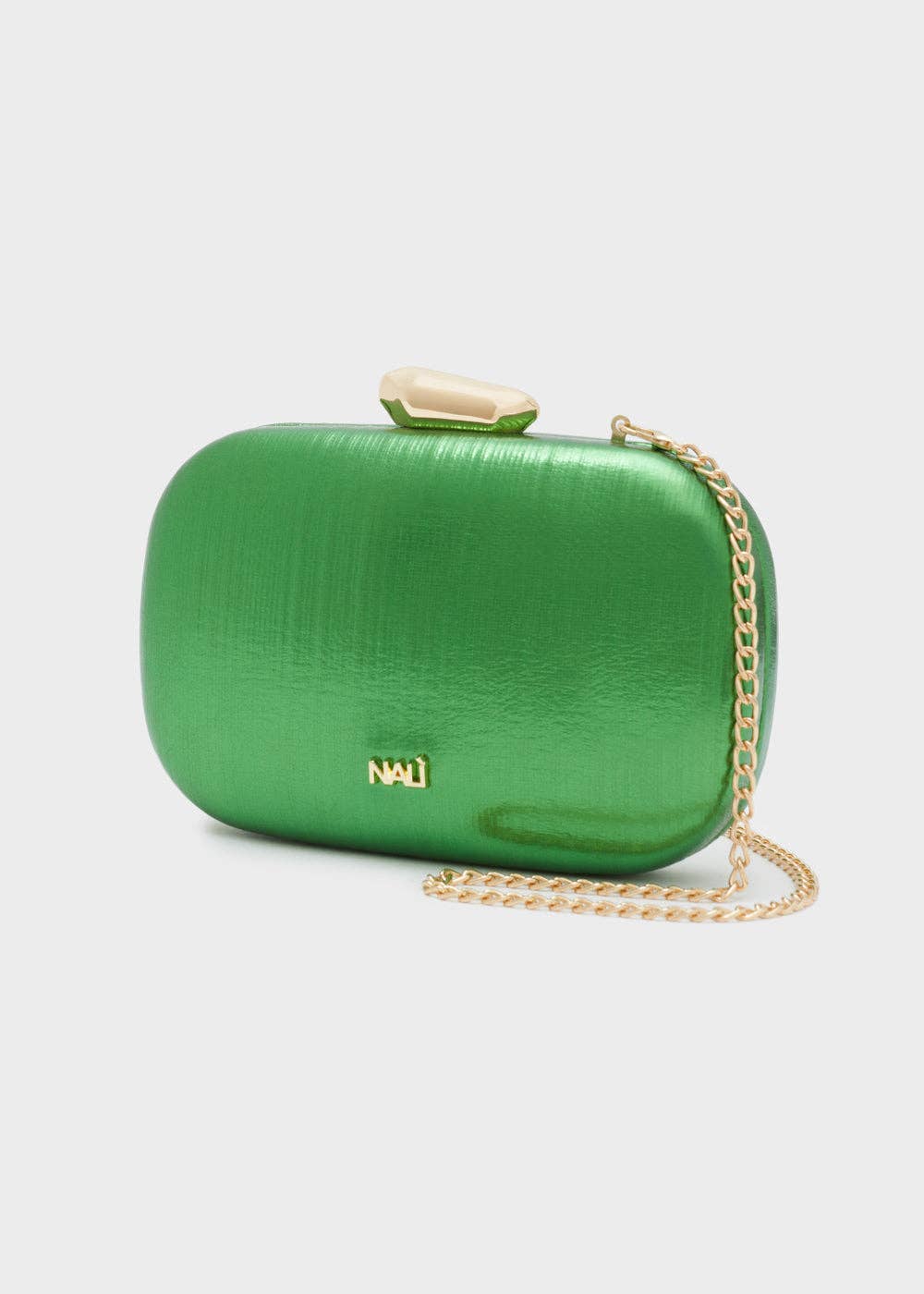 NALI' - Wholesale Clutch Bag - Women's - GIADA CLUTCH METALLIC GREEN - N621