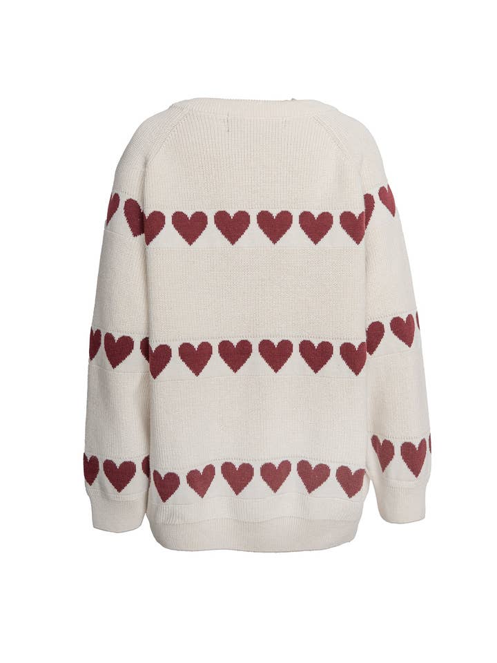 Ivory Red heart blouse for wholesale on Faire8