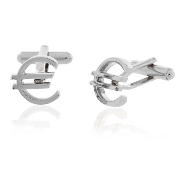 Boutons de manchette Euro Sign pour la vente par Cufflinks Depot