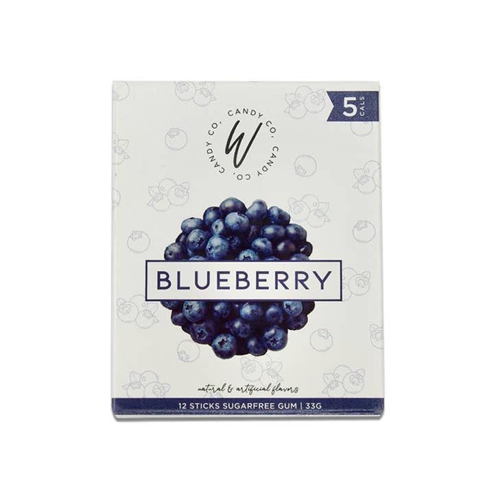 Worth It Candy – Großhandel Kaugummi – Worth It Kaugummi ohne Zucker, Blaubeere, 10er-Pack