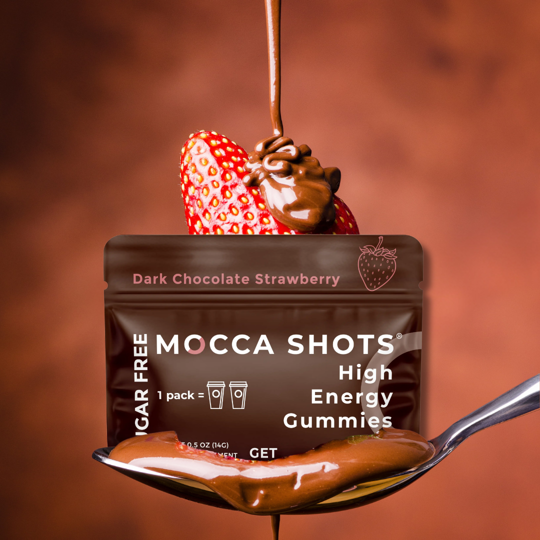 Seattle Gummy Company - Vente Supplément oral/vitamine - Bonbons gélifiés Mocca Shots Energy SANS SUCRE | Paquet de 12, fraises8