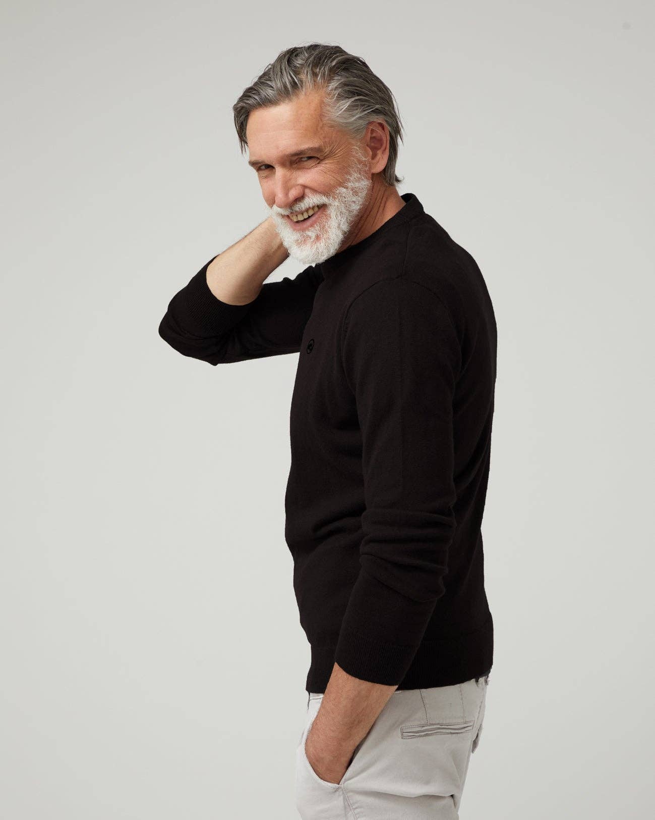 ALTONADOCK - Wholesale Knit Sweater - Men's - Fine Black Jersey2