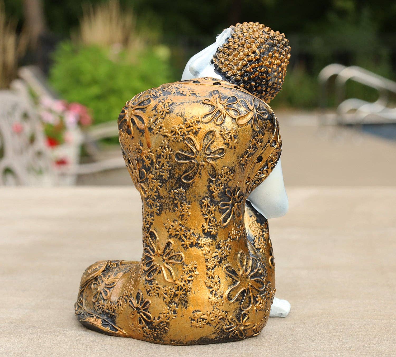 Lungta Imports - Wholesale Sculpture - Napping Buddha Statue Asian Art Decor Cold Cast7