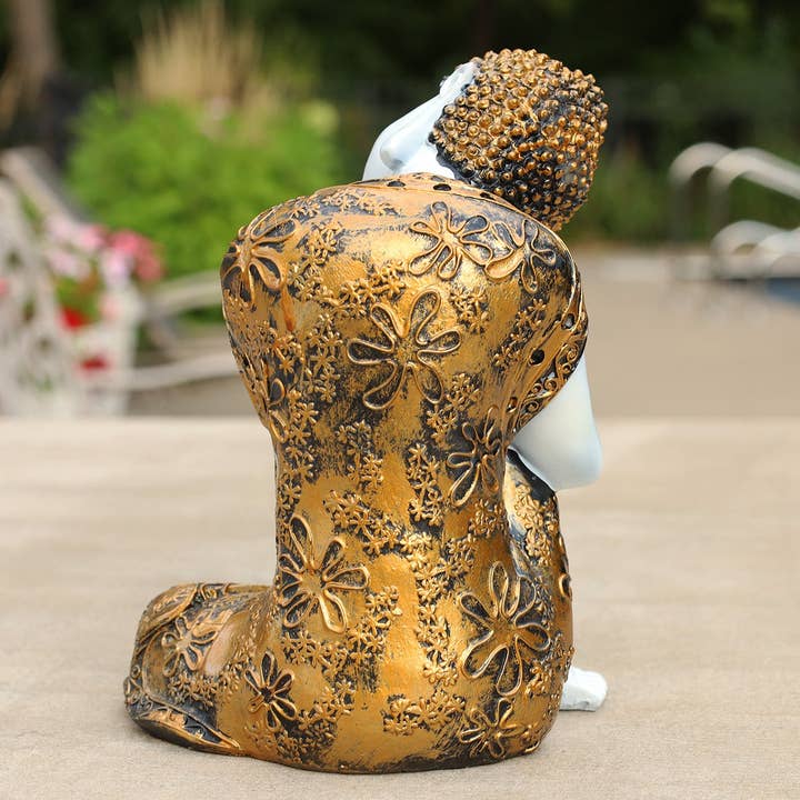 Lungta Imports - Wholesale Sculpture - Napping Buddha Statue Asian Art Decor Cold Cast7