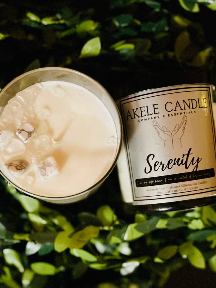 Serenity for wholesale by Akele Candle Company