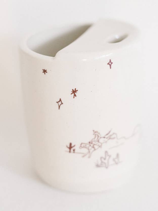 Handmade Out West 2.0 Travel Cup for wholesale by Cup Half Full Ceramics