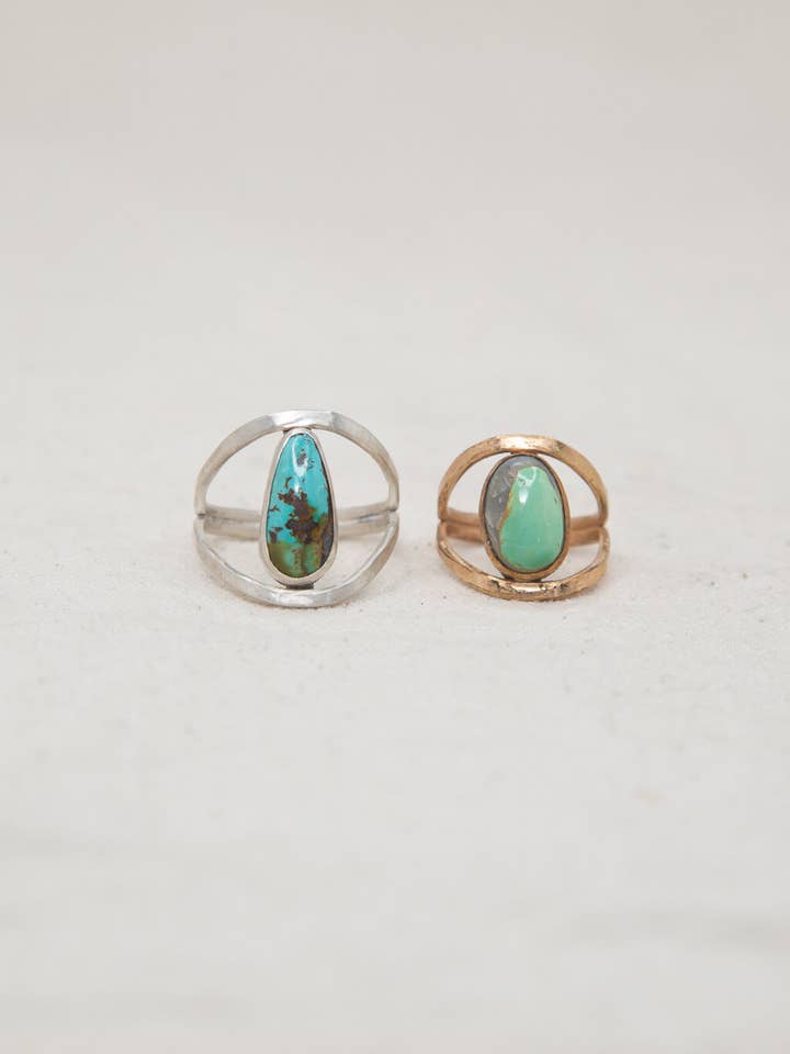 Tyk turkis Ring for engroshandel hos Lonewolf Collective