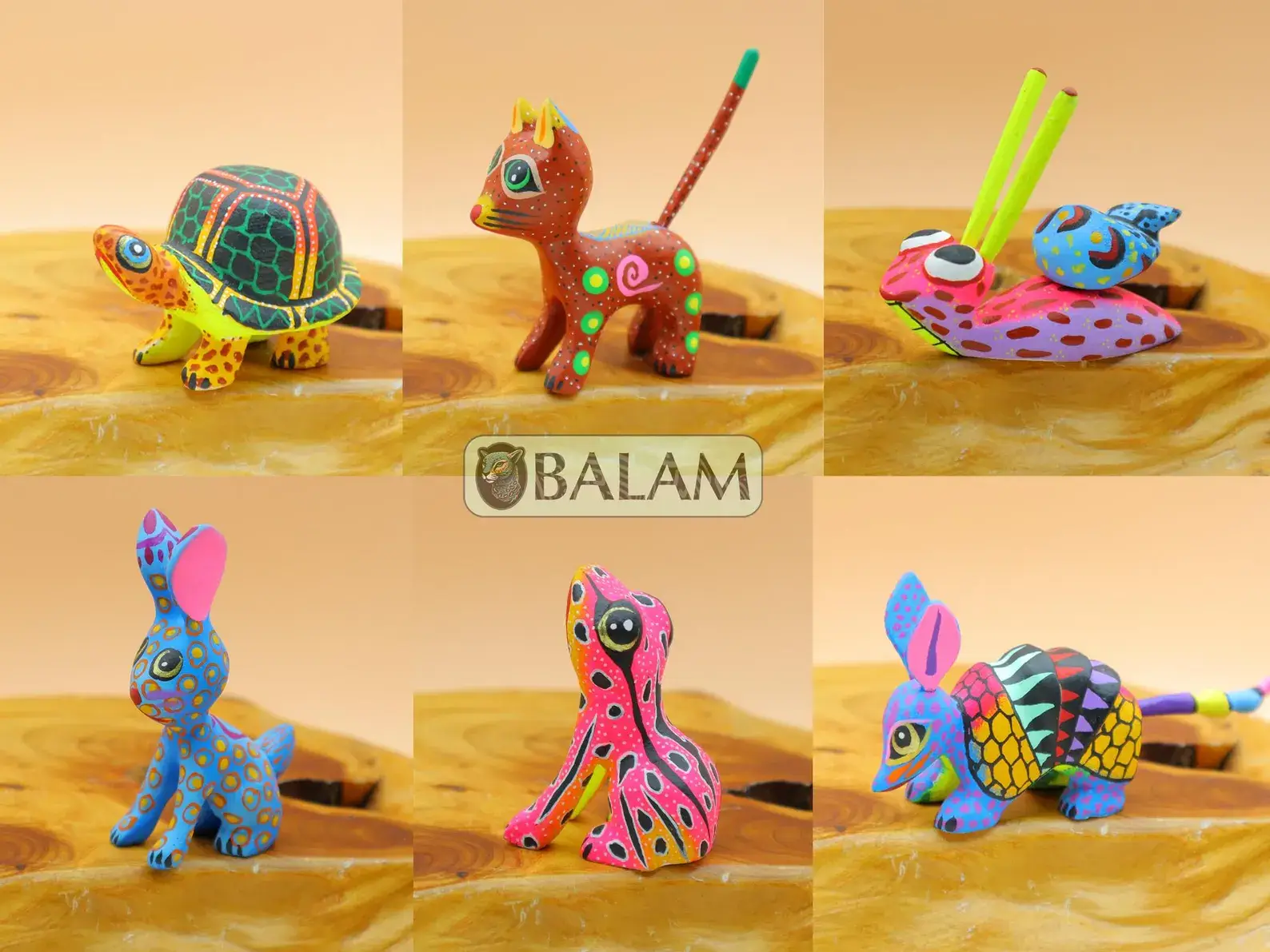 Balam Arts - Wholesale Sculpture - Small PREMIUM alebrije - Assorted Wood Carved Alebrijes7