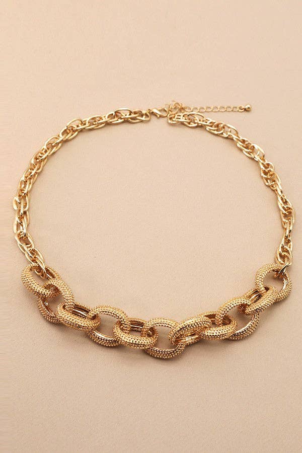 GOLD CAVIAR LINK CHAIN NECKLACE | 31N17126 for wholesale on Faire0