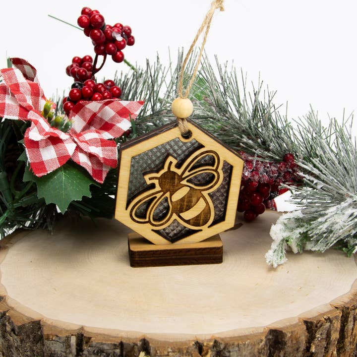 Beyond The Kerf - Wholesale Ornament - Honey Bee Ornament4