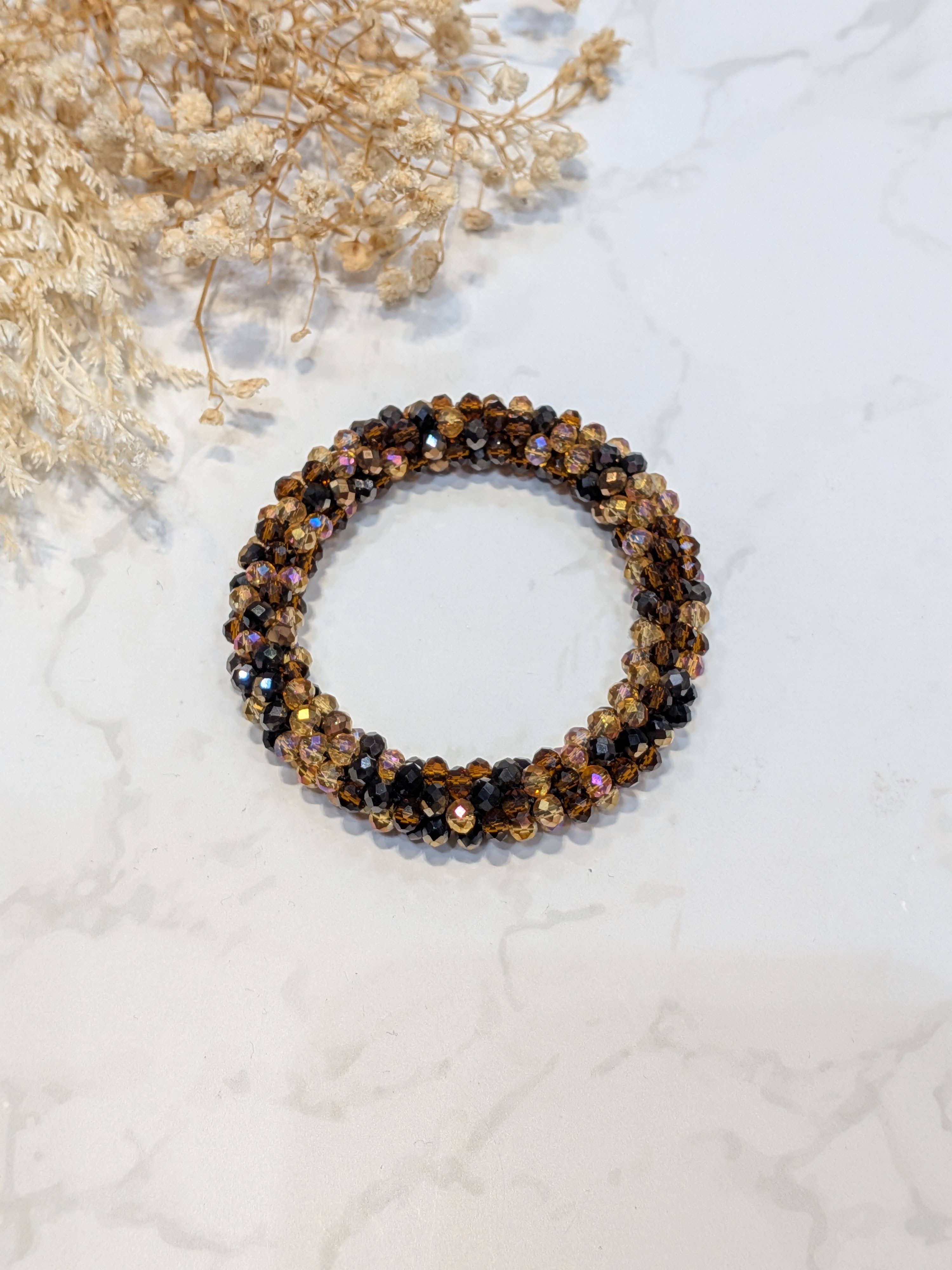 LOLO & YAYA - Wholesale Link & Chain Bracelet - Black-tone crystal effect bracelet30