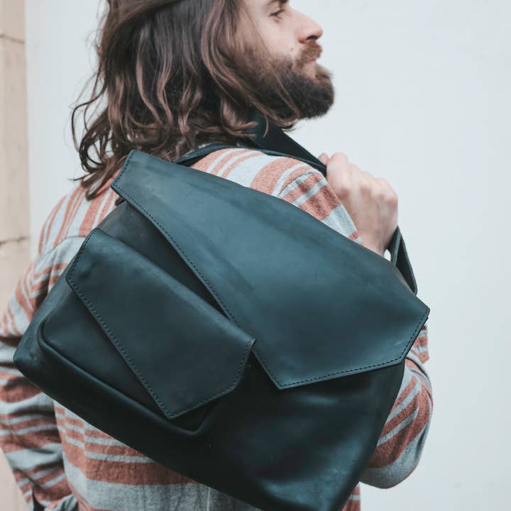 Stor Top Håndtag Læder taske, Læder Satchel Laptop Bag for engroshandel hos ShufliaCrafts