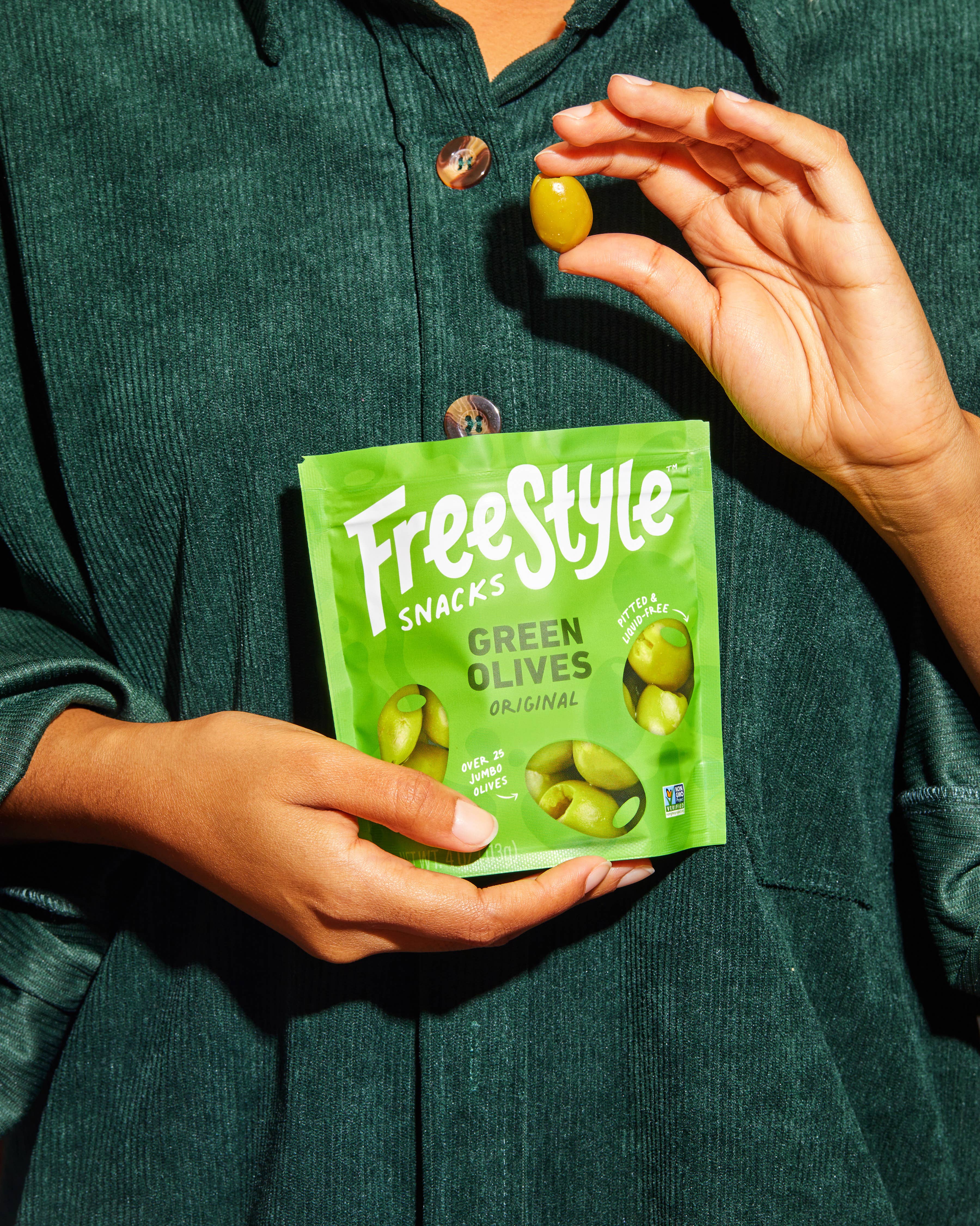 Freestyle Snacks - Vente Olives - Olives vertes - Original (paquet de 6)5