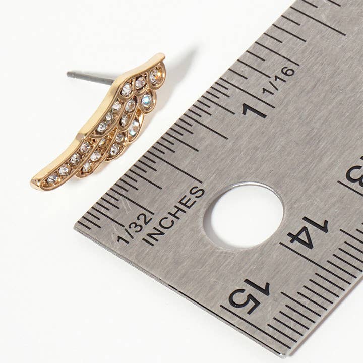 Sensibling Corp. - Wholesale Stud/Post Earrings - Crystal Wing Stud Earrings