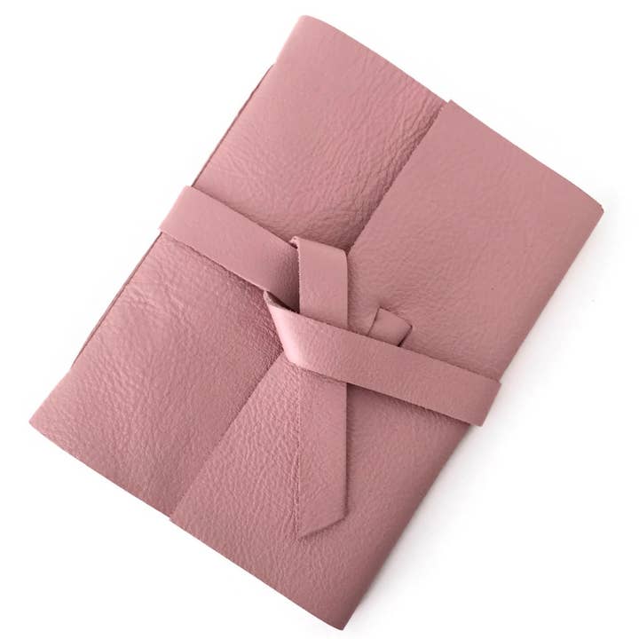 Unlined Leather Sketchbook - Blush Pink - Choose Your Size for wholesale by Absolutely EVO