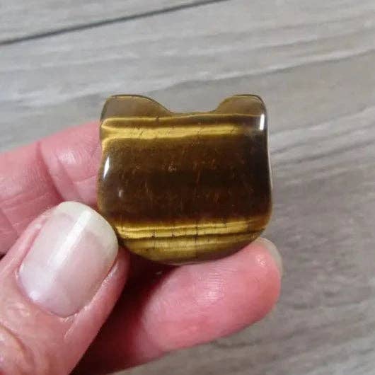 Keystone Crystals - Vente Pierre et cristal de spiritualité - Figurines de visage de chat en pierre précieuse 1 pouce – Sculptures d'animaux en cristal11