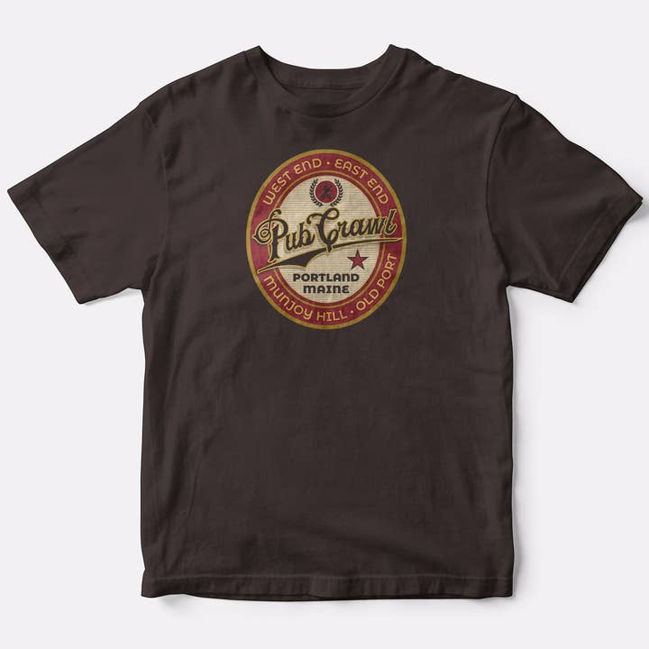 RetroPlanet - Wholesale T-shirt (graphic) – unisex - Portland Pub Crawl Vintage Script Adult Unisex S-2X T-Shirt1