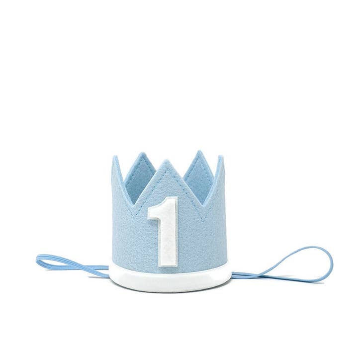 Baby Blue Felt Crown for wholesale by Little Blue Olive