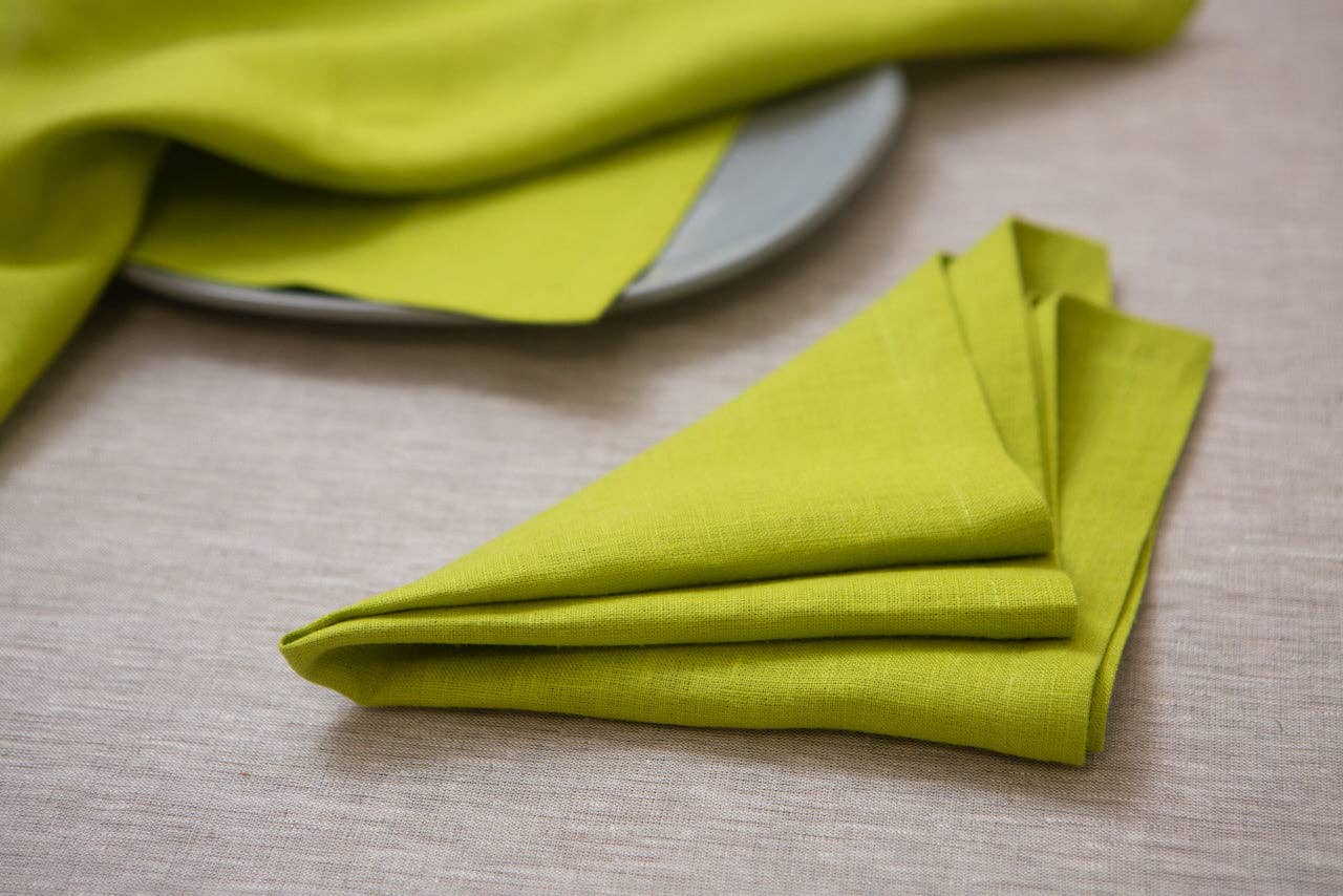 CoolLinen - Vente Serviettes de table en tissu - Serviettes en lin biologique de couleurs variées. Taille DÎNER.23