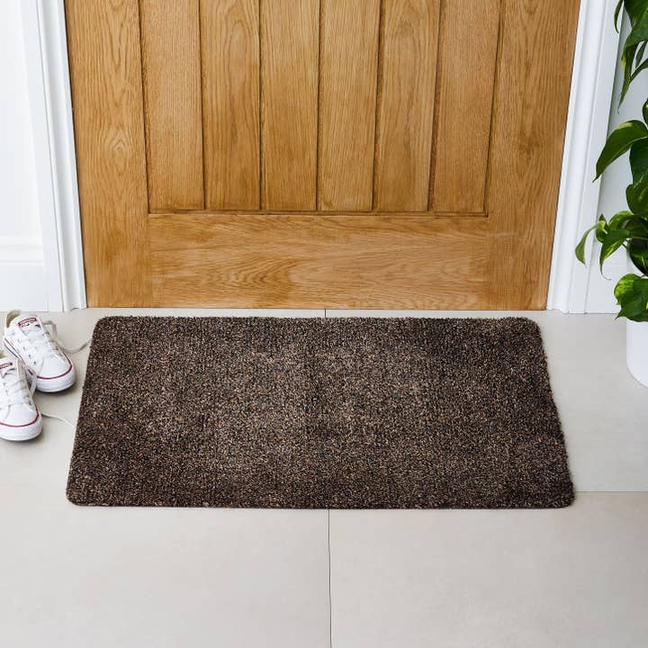 Worsley Taupe Washable Step Indoor Mat 50 x 80cm for wholesale by Esselle Limited