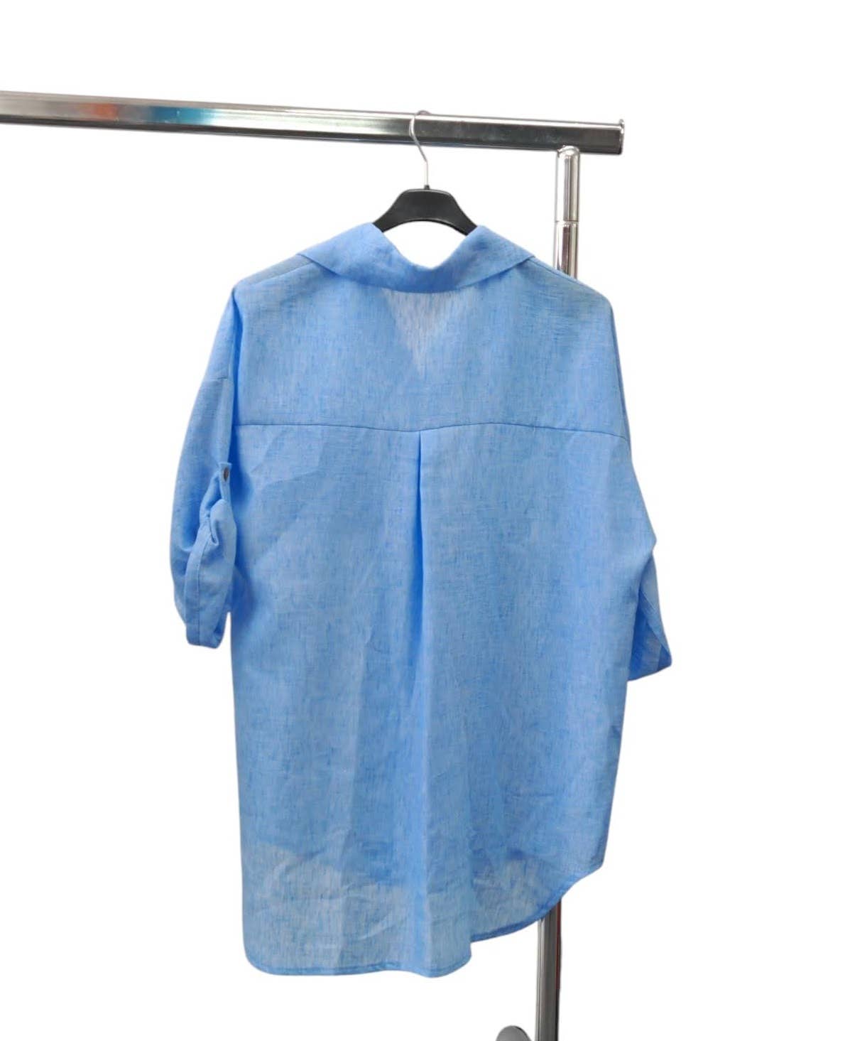 Superbia - Wholesale Button Down Shirt - Women's - Italian One Size Full Button Linen Shirt Blouse with Pocket3