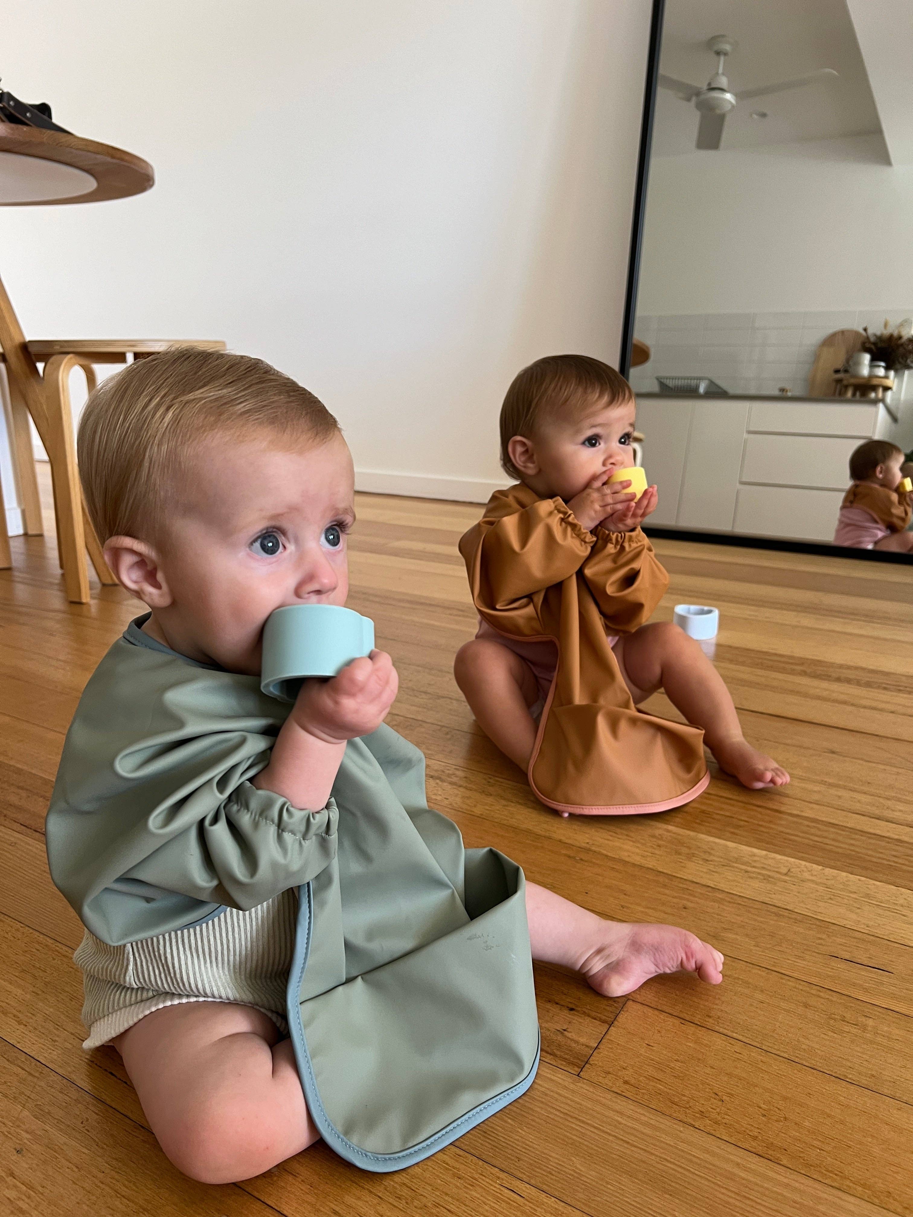 Tilda & Moo - Wholesale Bib - Baby - Pistachio Cream | Smock Bib7