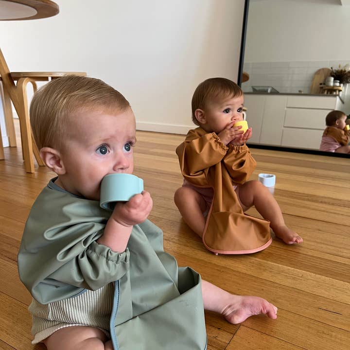 Tilda & Moo - Wholesale Bib - Baby - Pistachio Cream | Smock Bib7