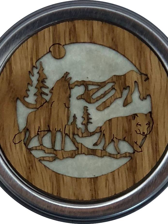 Wolf Pack Dreambox van hout en metaal voor wholesale door Woodcutts Inc.