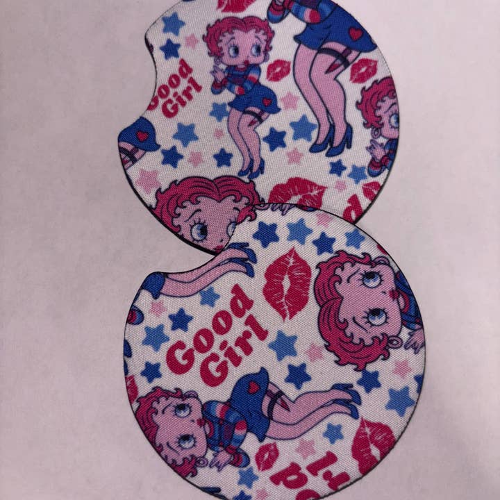 Betty Boop Chucky Good Girl Car Coasters for wholesale by The Pumpkin Empress