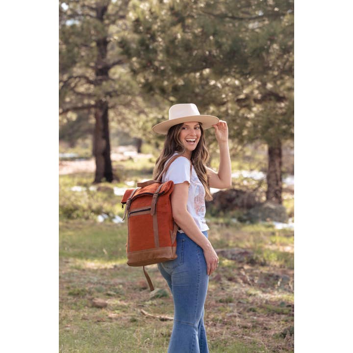 Fibres of Life - Wholesale Backpack - Women's - Felt & Natural Leather Backpack - Singles